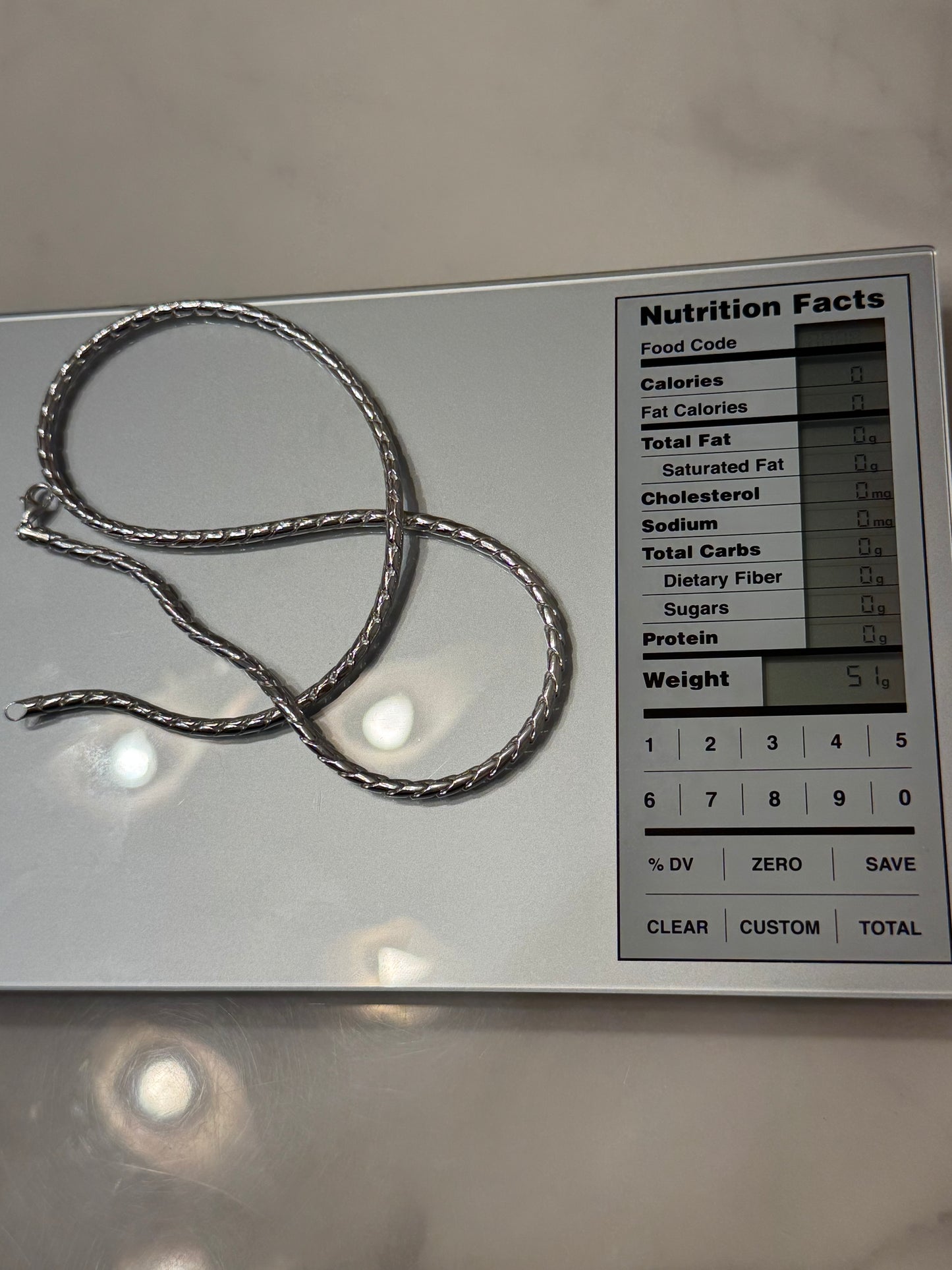 Silver Chain Italian Snake (24')