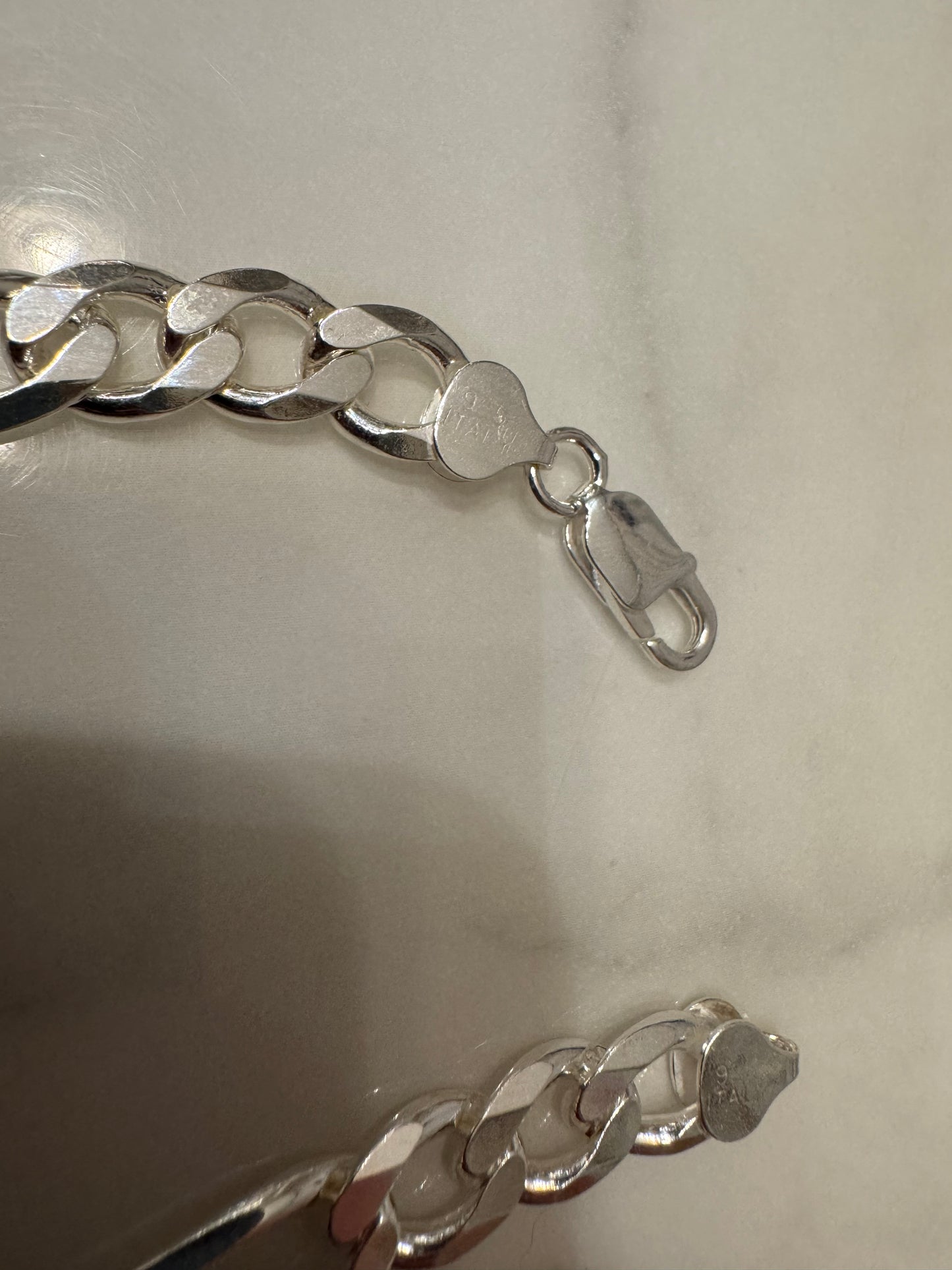 Silver Figaro Bracelet (9')