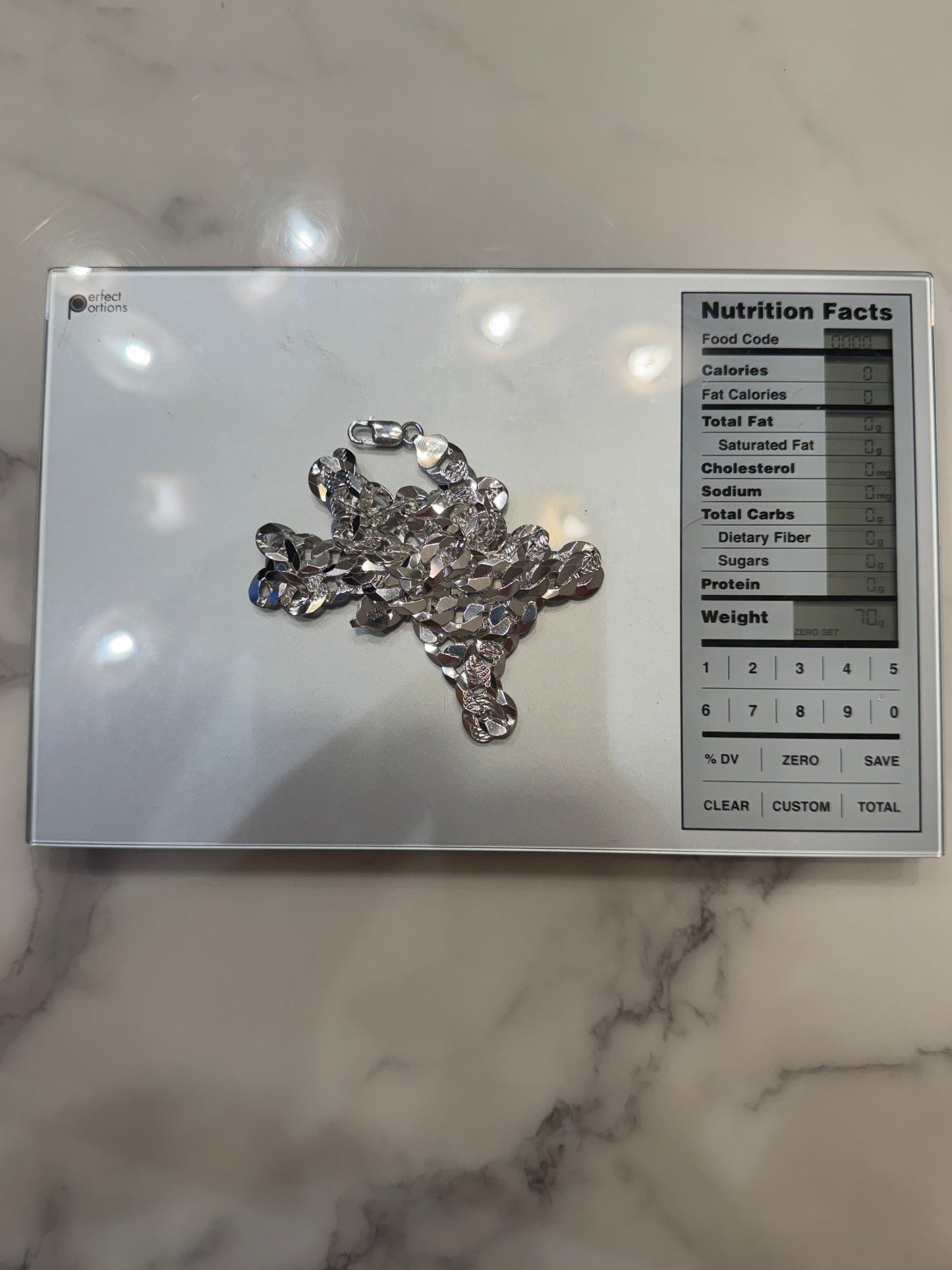 Silver Dimond Cut Chain (24')