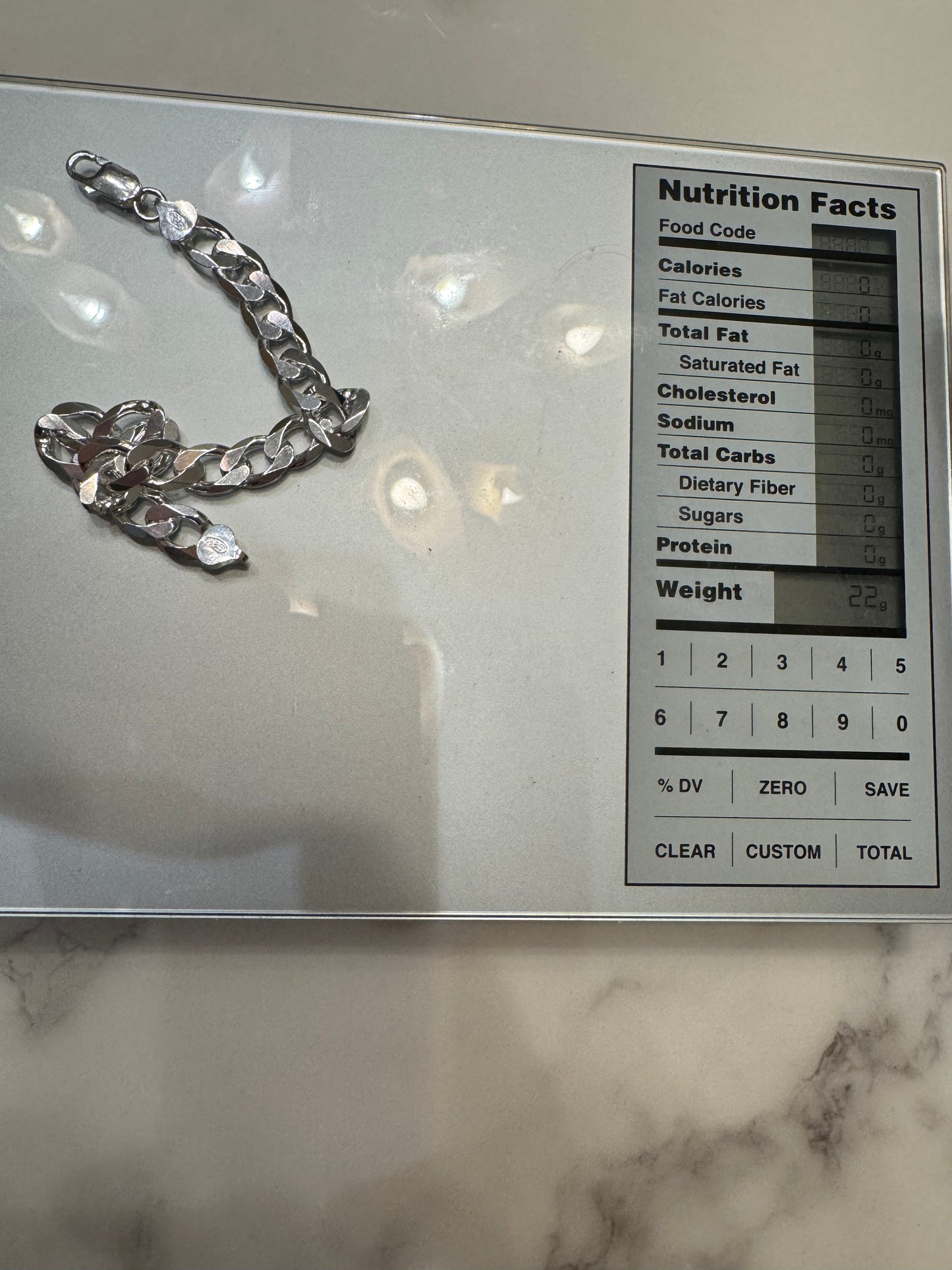 Silver Italian Bracelet (9')